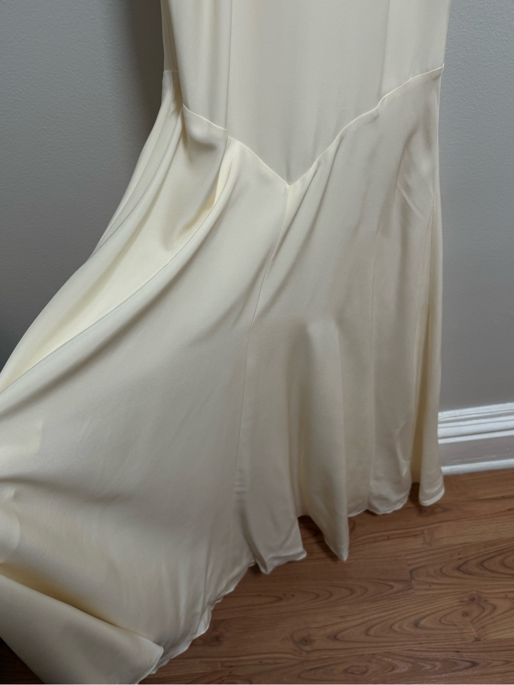 Reformation Katelyn ivory silk dress fior de latte halter maxi formal bridal NWT - Picture 6 of 10
